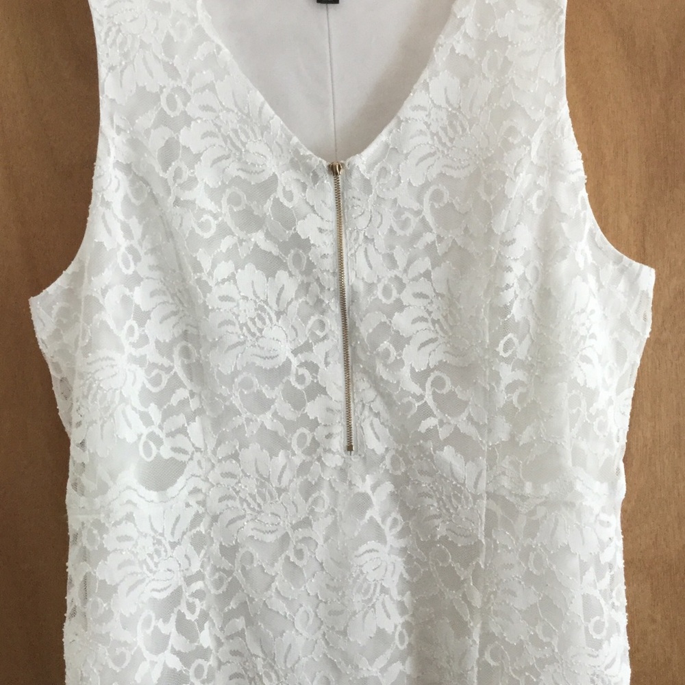 Thalia Sodi White Lace Top XL